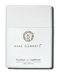 White conditioner bottle with 'Rare Elements' Essential lite conditioner on a white background